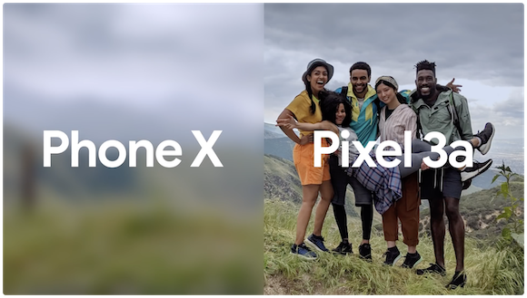 Google Pixel 3a iPhone 比較広告