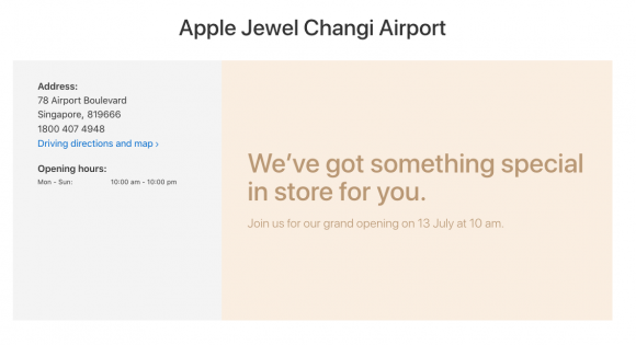Apple Jewel Changi Airport