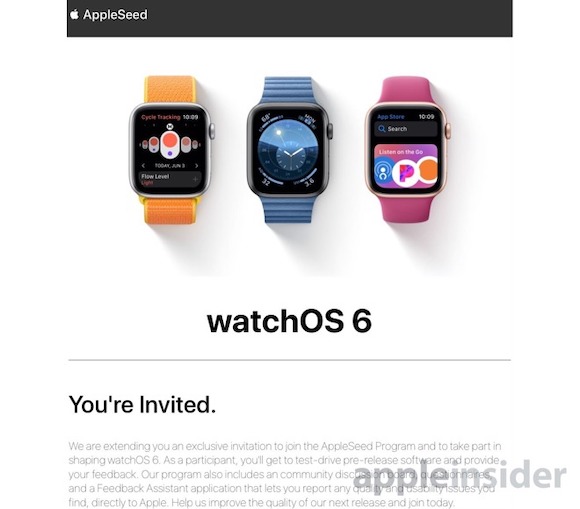 watchOS 6 AppleSeed AppleInsider