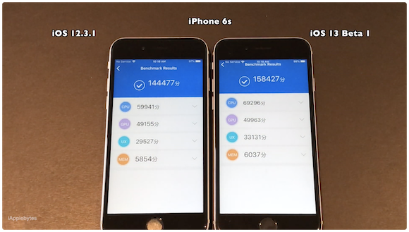 iPhone6s iOS13スピードテスト iAppleBytes