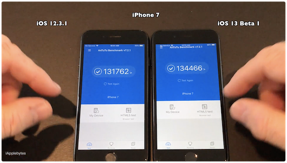 iPhone7 iOS13スピードテスト iAppleBytes