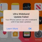 iOS13 超広帯域無線(UWB)のアップデートに失敗