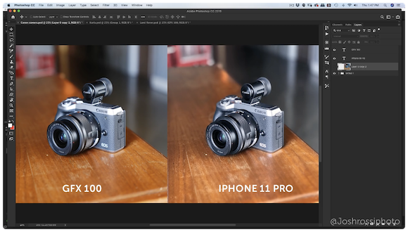 iPhone11 Pro FUJIFILM GFX100カメラ比較
