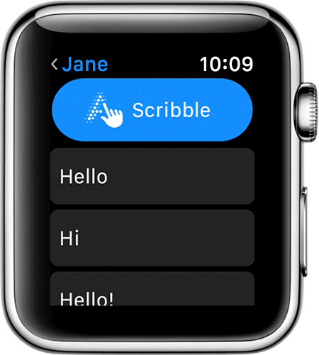 watchOS 3 Apple Watch メッセージ 走り書き
