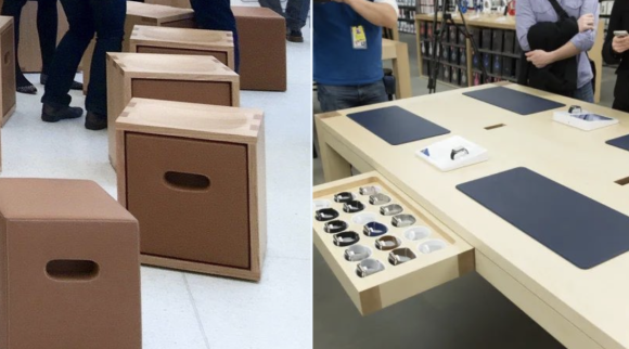 Apple Store レザー椅子　マット