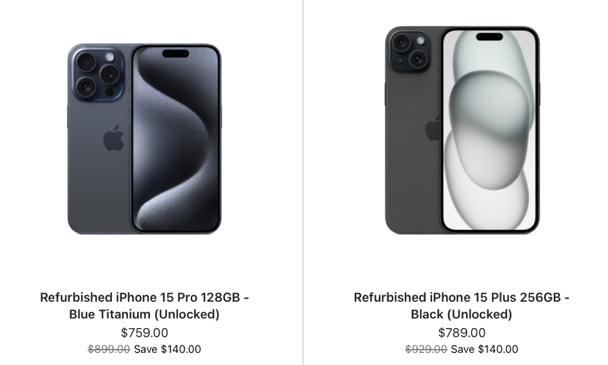 iPhone15シリーズの整備済製品の販売が北米で開始〜日本でもモデル区分に登録済み