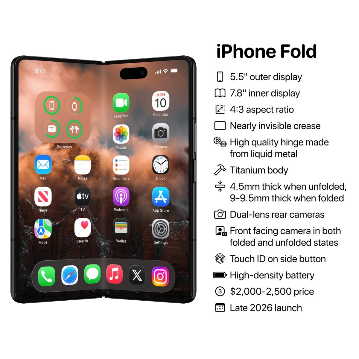 iPhone Foldのディスプレイに折り目がない理由が判明？新型UTG開発を発表