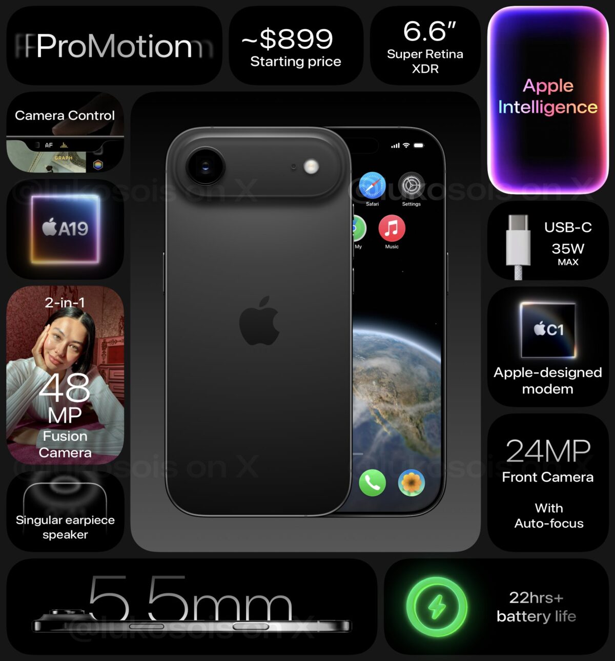 iPhone17 Airの仕様や素材、デザインの特徴に関する予想