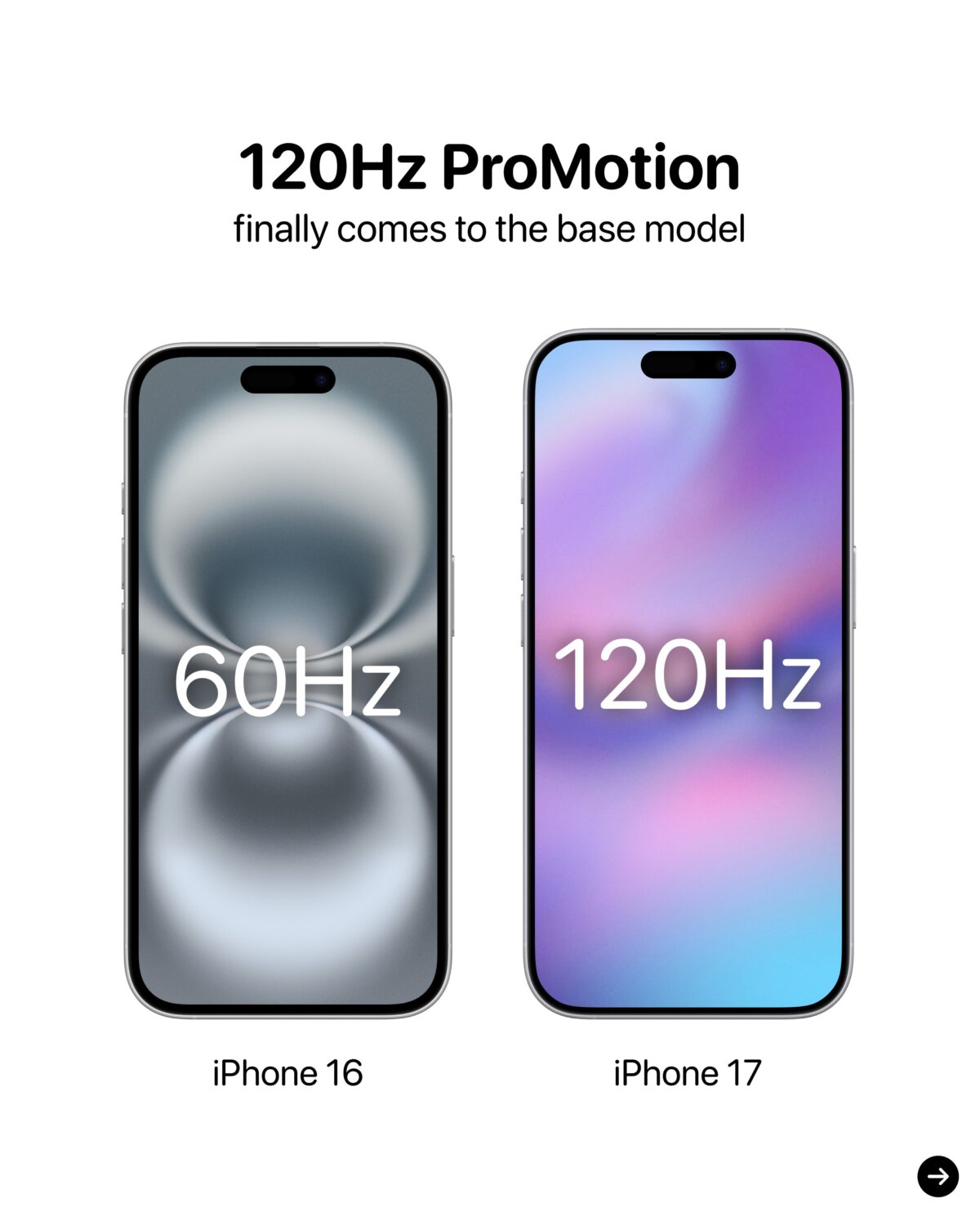 iPhone17 120hz AH
