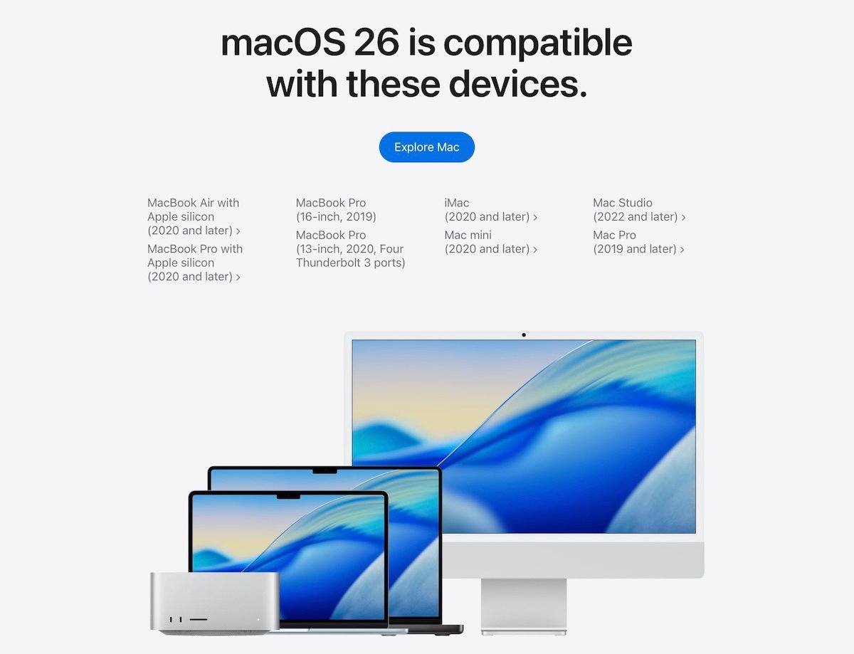macOS 26 Tahoe 対応Mac