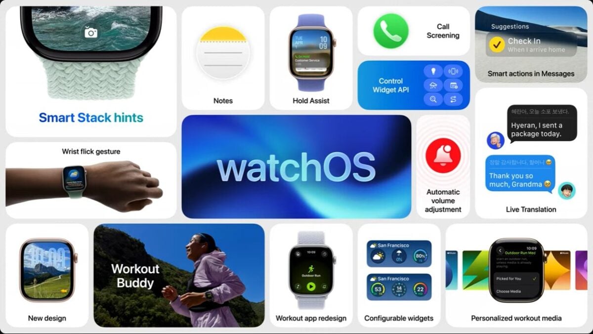 watchOS26が発表〜「メモ」を搭載し、新しいソフトウェアデザインを採用