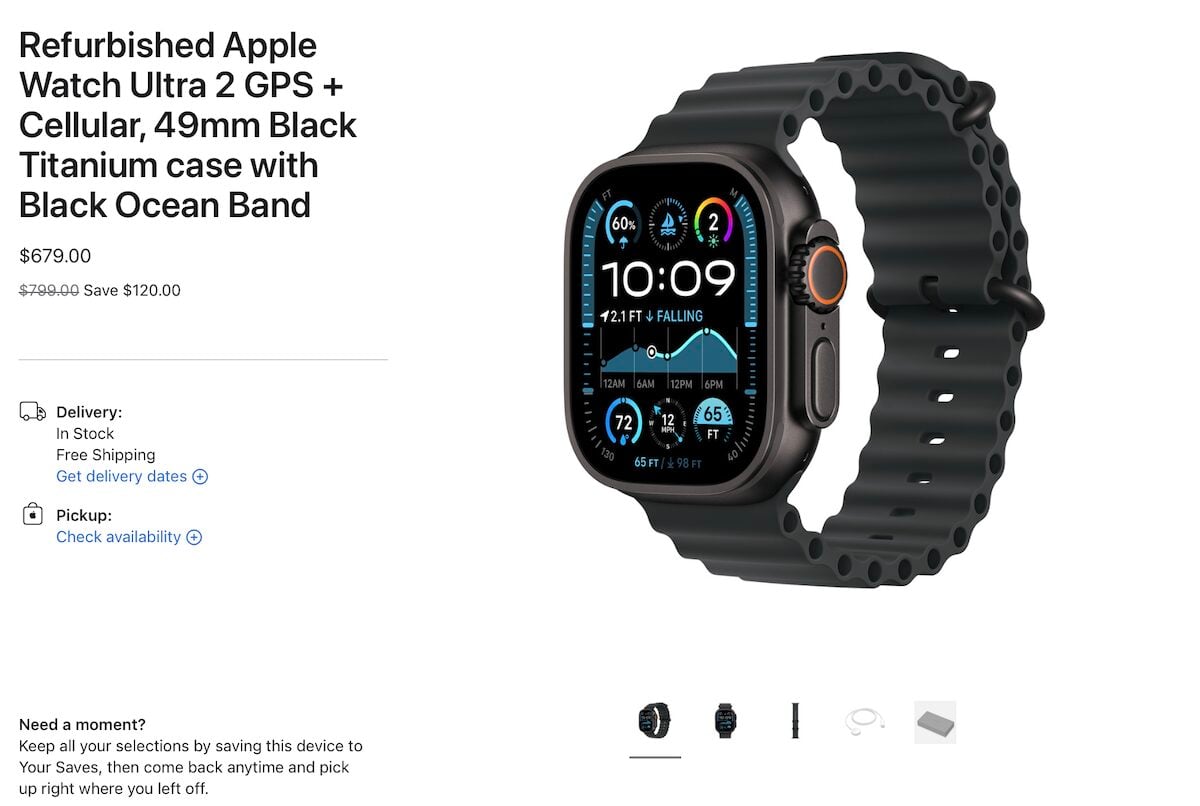 Apple Watch整備済製品の最新情報〜海外でUltra 2のブラックが販売開始