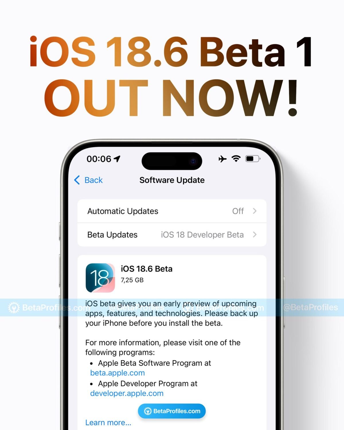 iOS/iPadOS18.6、watchOS11.6などの開発者向けベータ1がリリース
