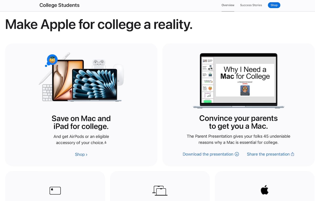 Apple US College Students Mac
