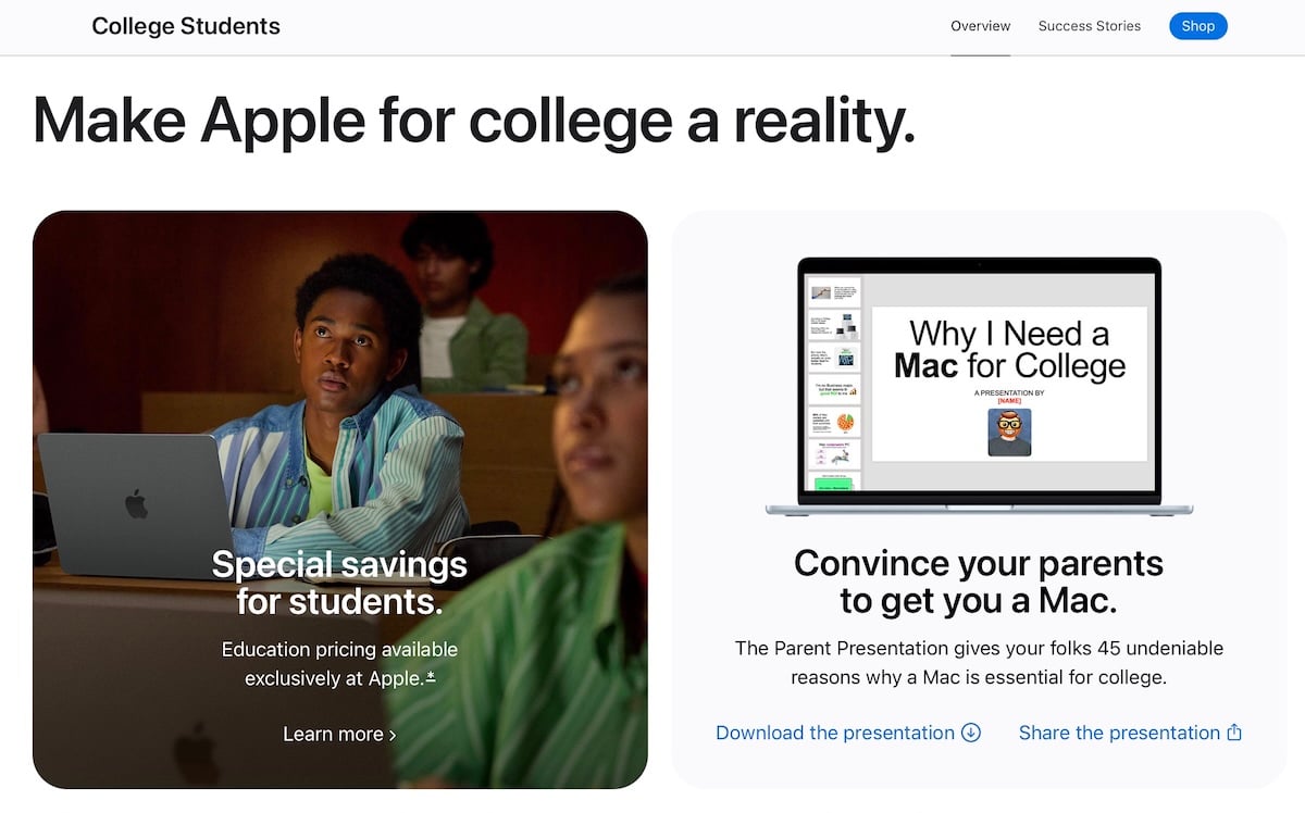 Apple College Students Mac