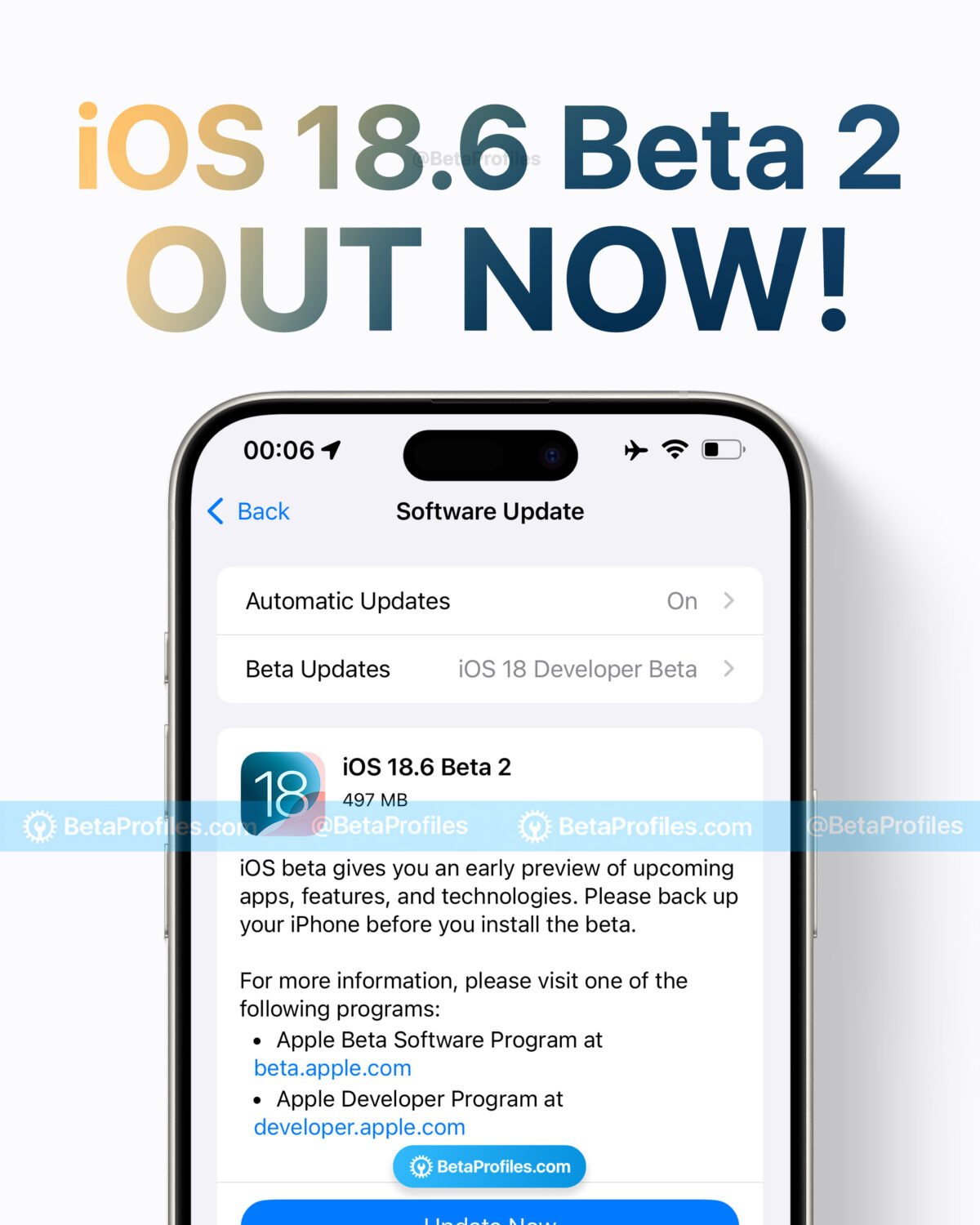 iOS/iPadOS18.6やtvOS18.6などの開発者向けベータ2がリリース