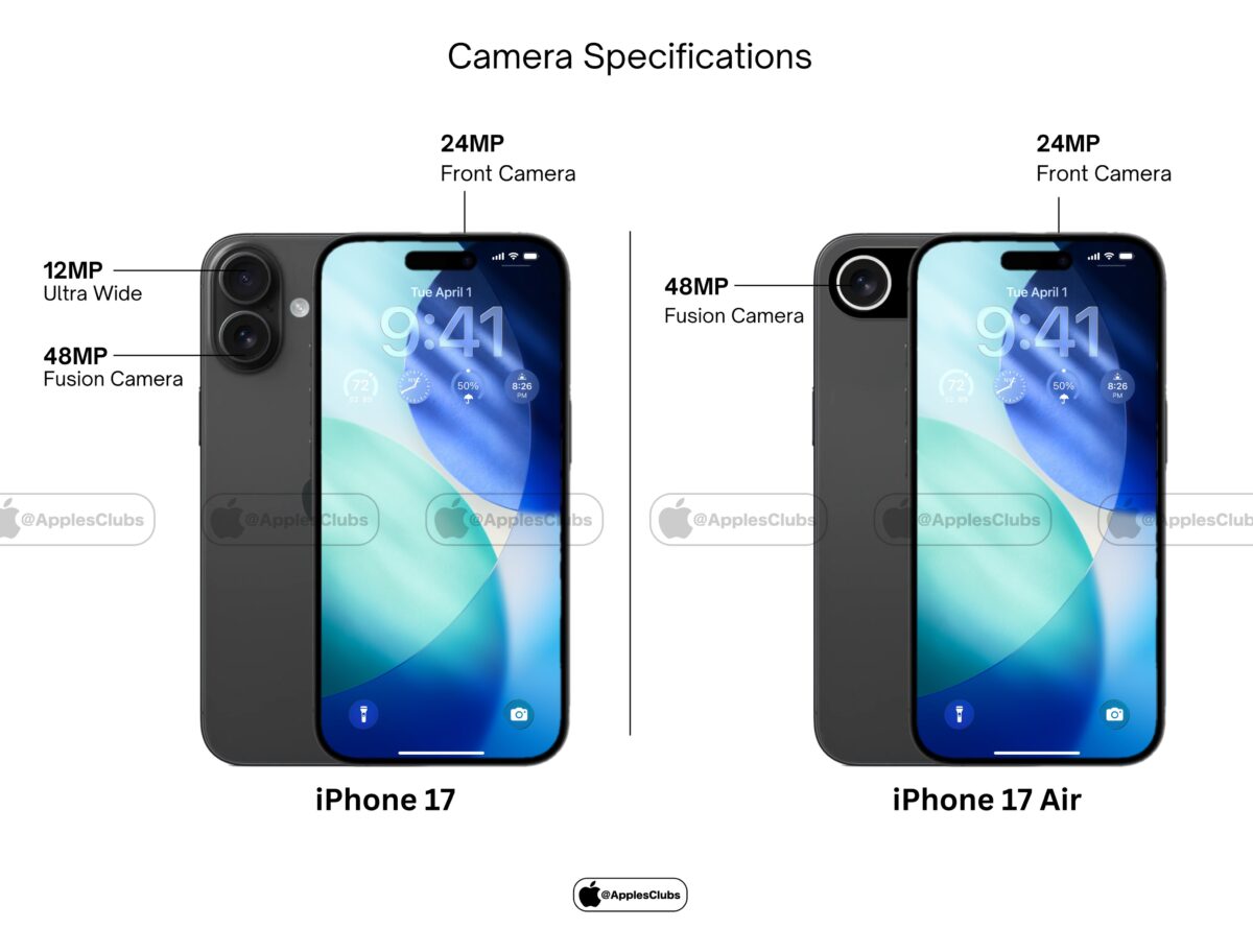 iPhone17 Airに5コアGPUのA19 Pro搭載の可能性、17はA19かも
