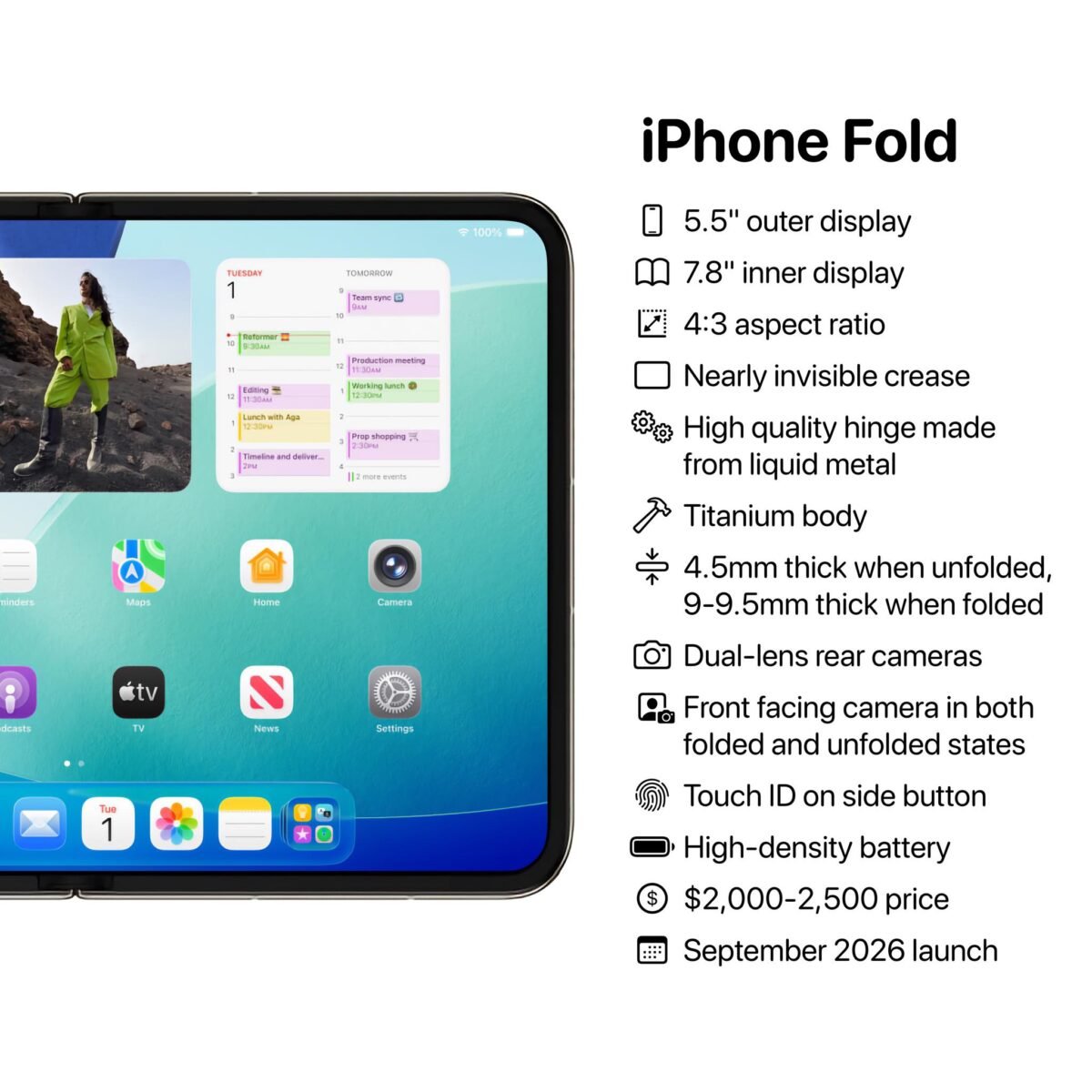 折りたたみiPhoneのバッテリー容量は歴代最大になるかも