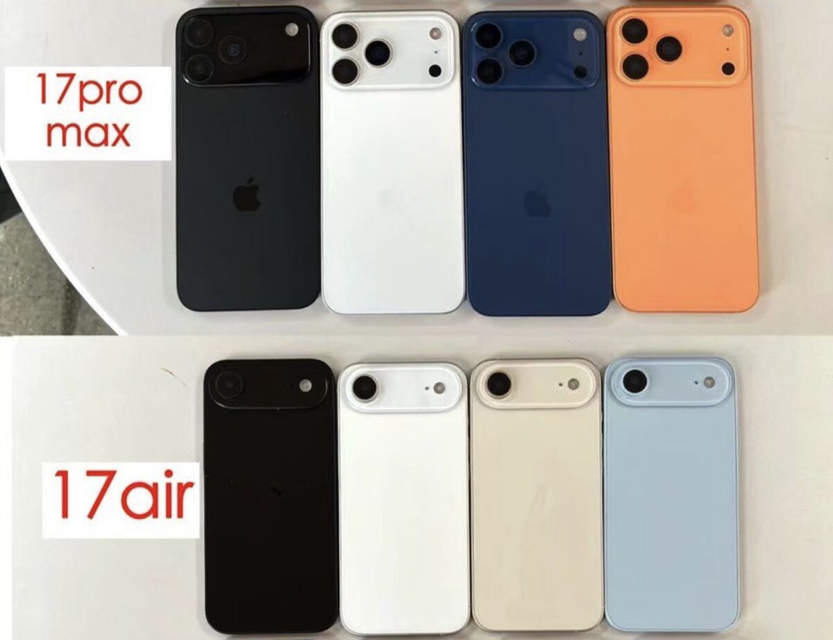 iPhone17/Air/Proのモックアップを高的中率リーカー投稿〜カラー少ない