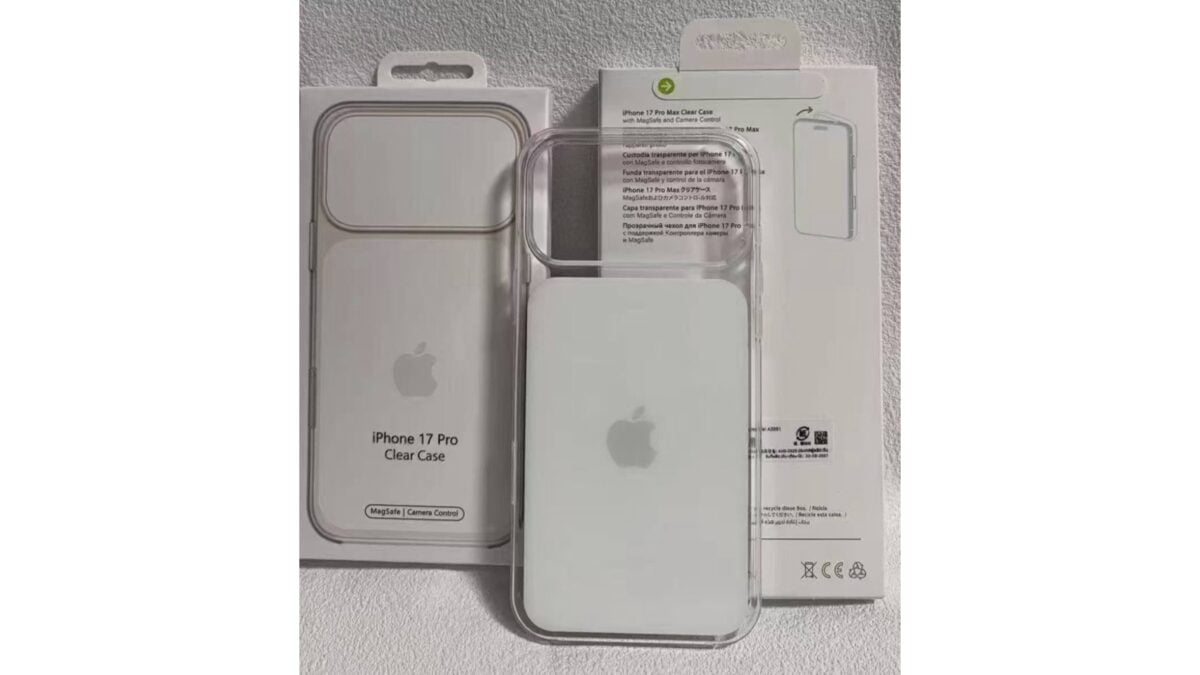 iPhone17 Pro向け純正クリアケースは背面下部にホワイトのロゴ入りパネルが装着？