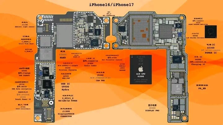 iphone16 17 pcb