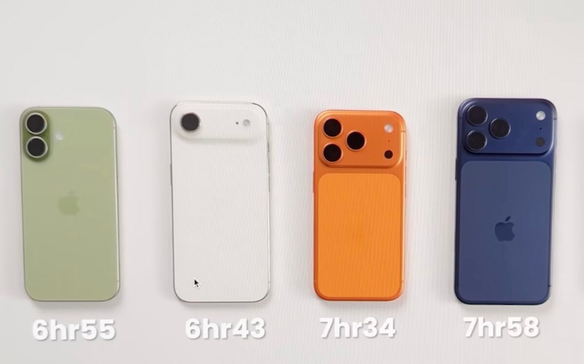 iPhone17シリーズとiPhone Airのバッテリー駆動時間実測テスト結果が公開