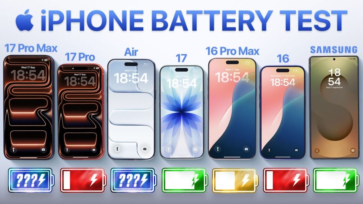 iPhone17 Pro Max、バッテリーテストでS25 Ultraを圧倒！