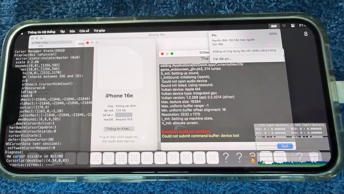 iPhone16eでmacOS Sequoia 15.6が動作〜M4向けドライバ移植