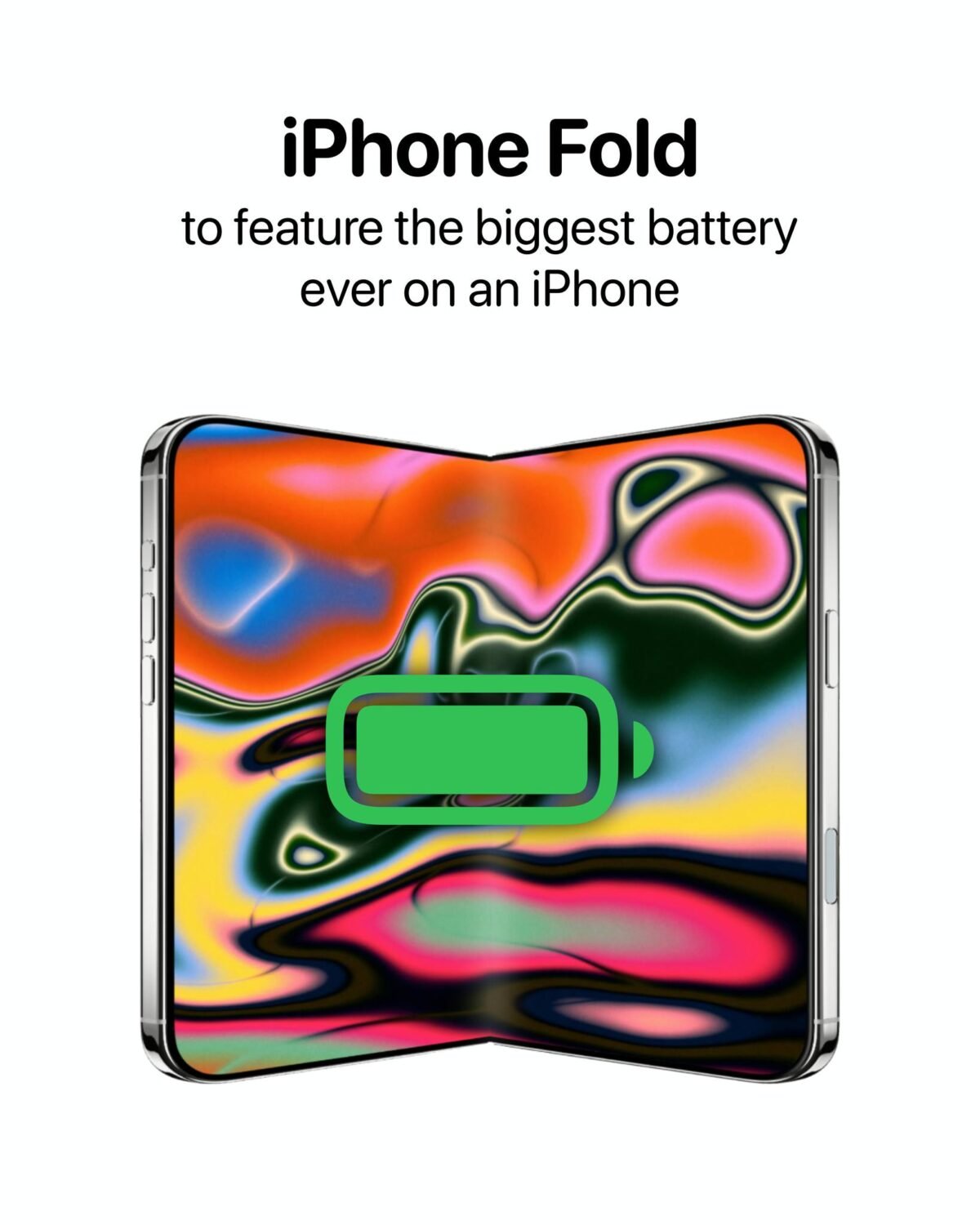 iPhone Foldのバッテリー容量は約5,500mAh？長時間駆動に期待