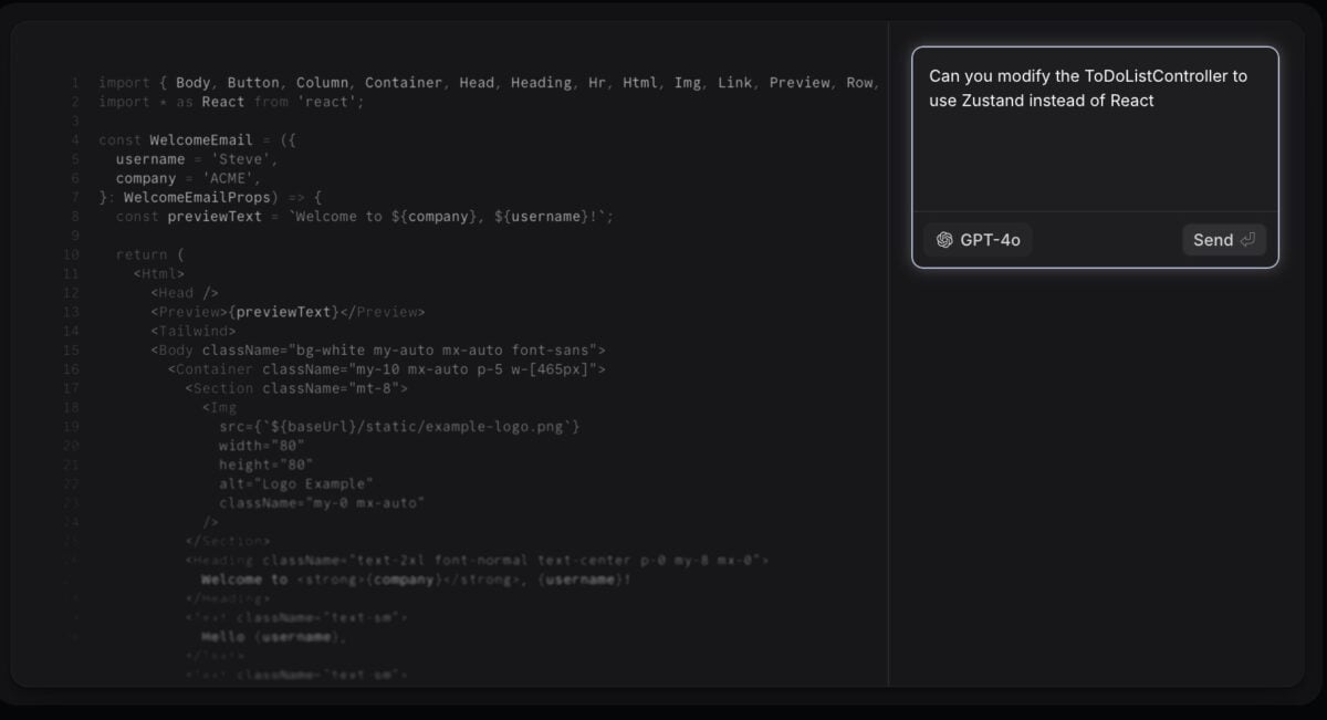 Aqua Voiceのコード入力画面
