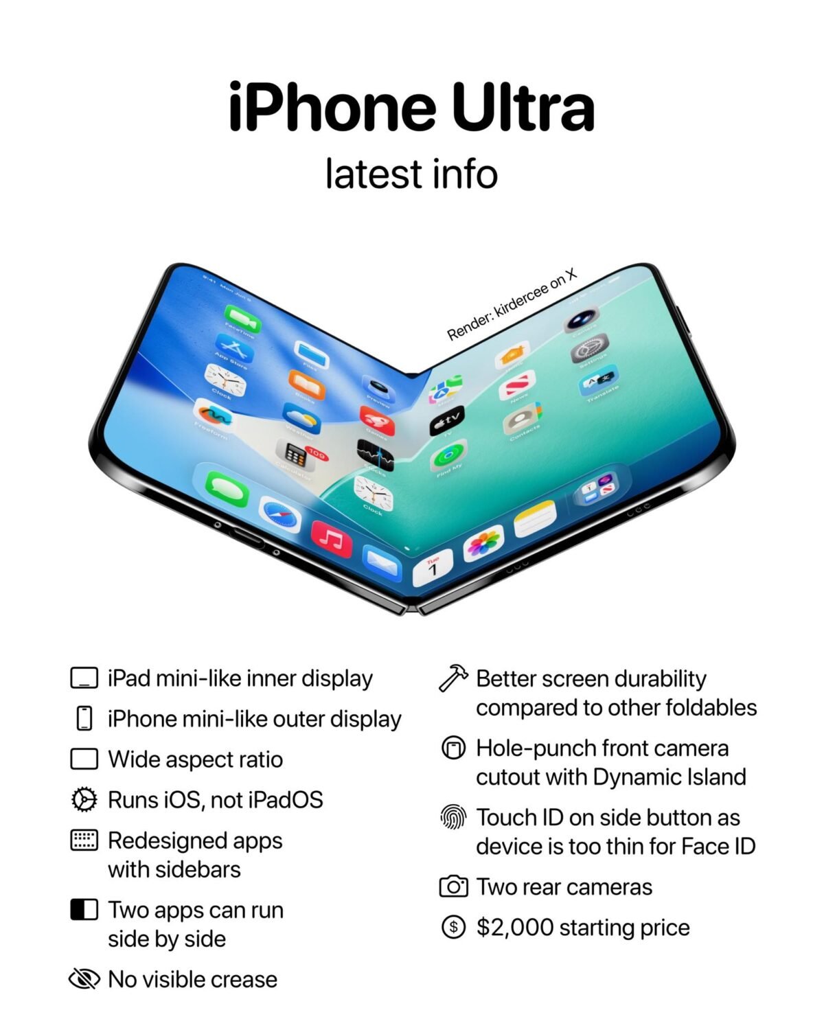 iPhone Foldは256GBモデルが税込294,800円？512GBと1TBは