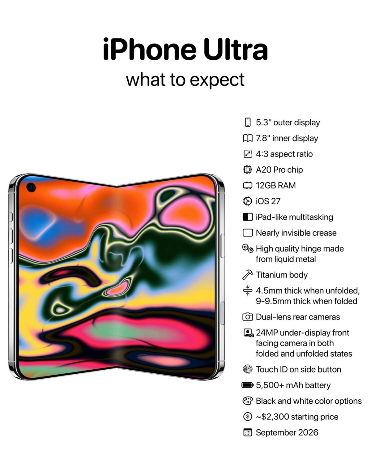 iPhone Fold向けiOS27は分割表示に対応、iPad mini愛用者に最適