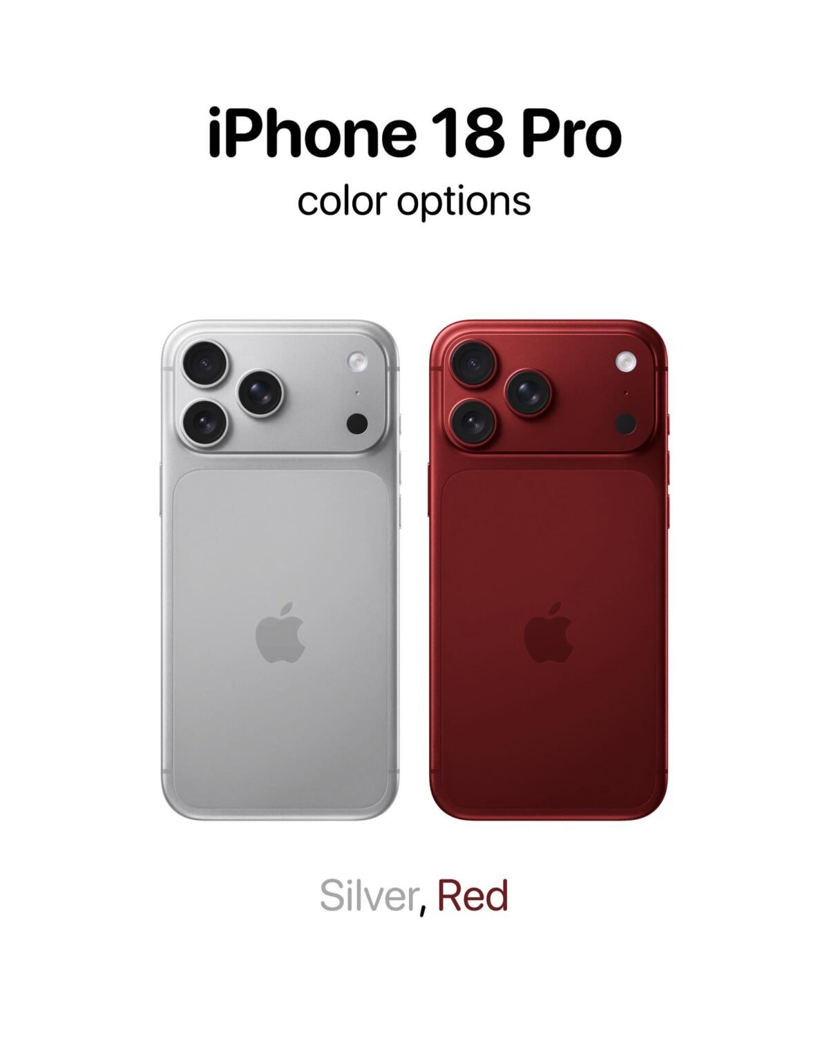 iPhone18 Proの新色は「ディープレッド」〜Androidスマホも追従と投稿