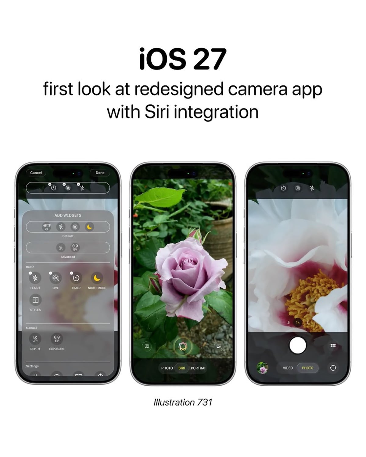 iOS27でSiriやカメラ刷新か〜AI機能の詳細がイメージ画像を用いて報道