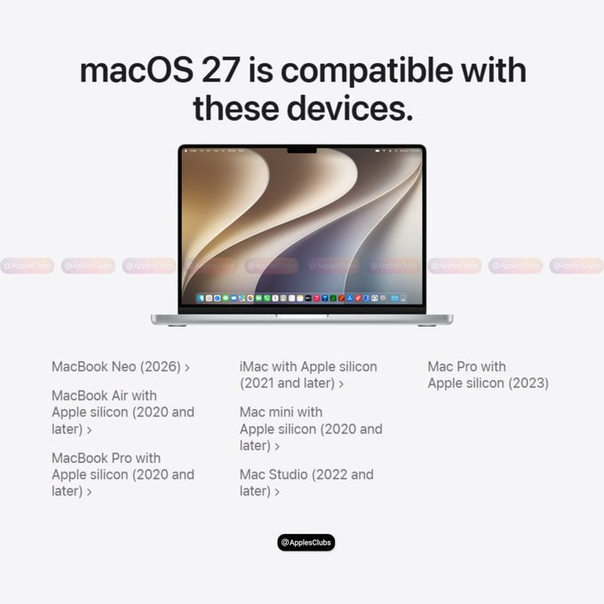macos 27 AC