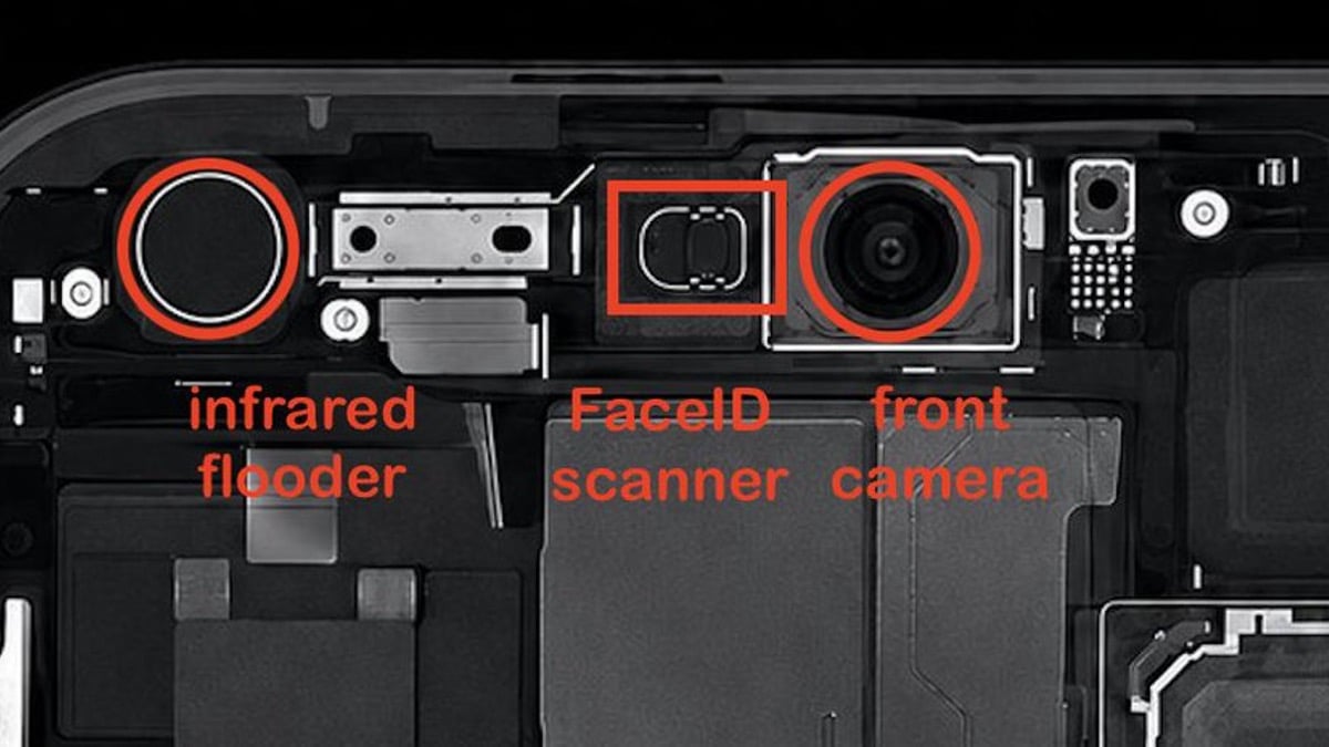 iPhone18 Pro「ダークチェリー」と小型化するFace IDの透視画像が流出