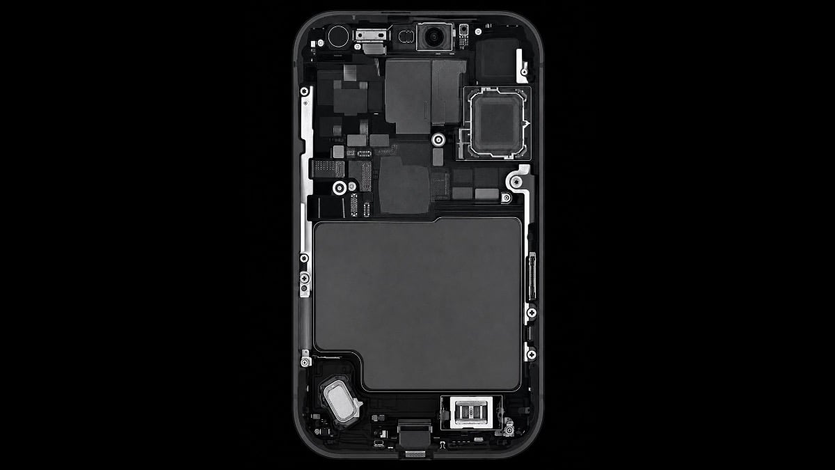 iPhone18 Proの内部透視画像か〜画面下配置部品などFace ID機構が変更