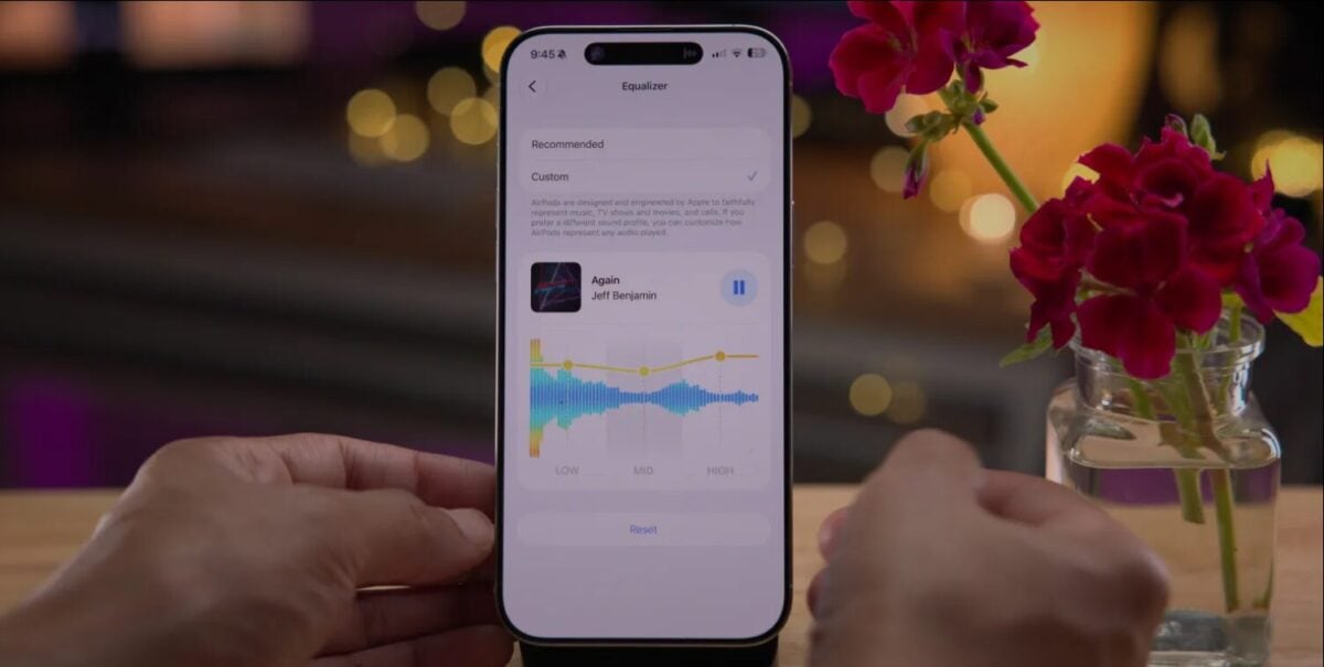 appleのカスタムEQの設定画面の画像