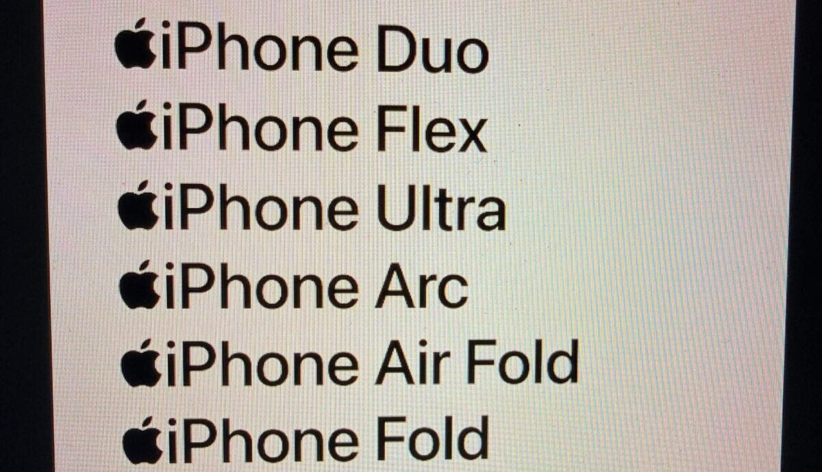 Foldable iphone name