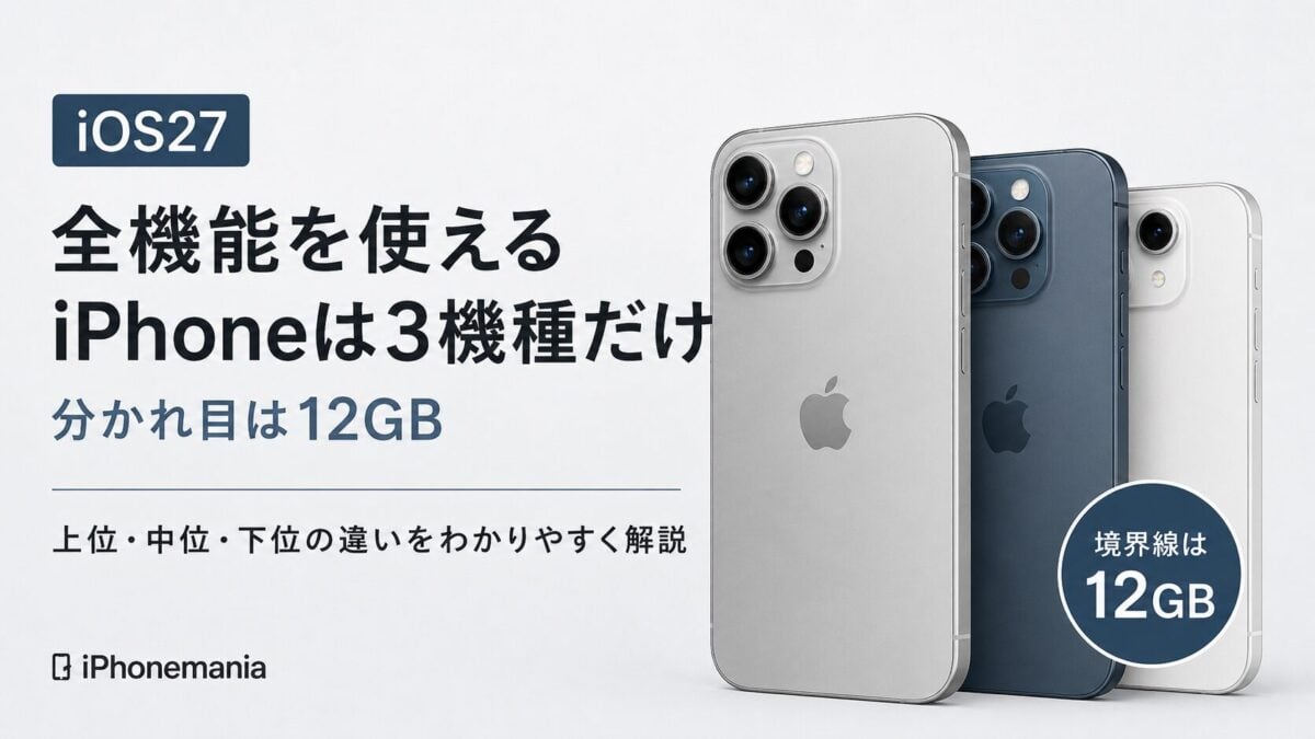 上位・中位・下位のiPhoneを示した画像