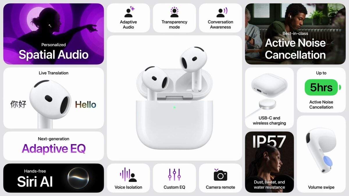 【速報】AirPods 5発表！音質＆ノイキャン性能向上、防塵・耐水性能も強化