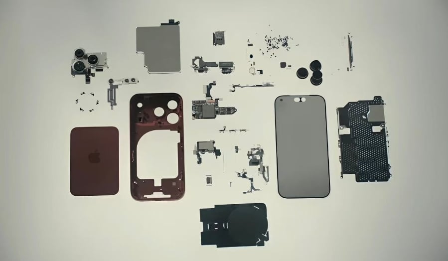 iPhone18 Proとみられる内部部品の分解画像
