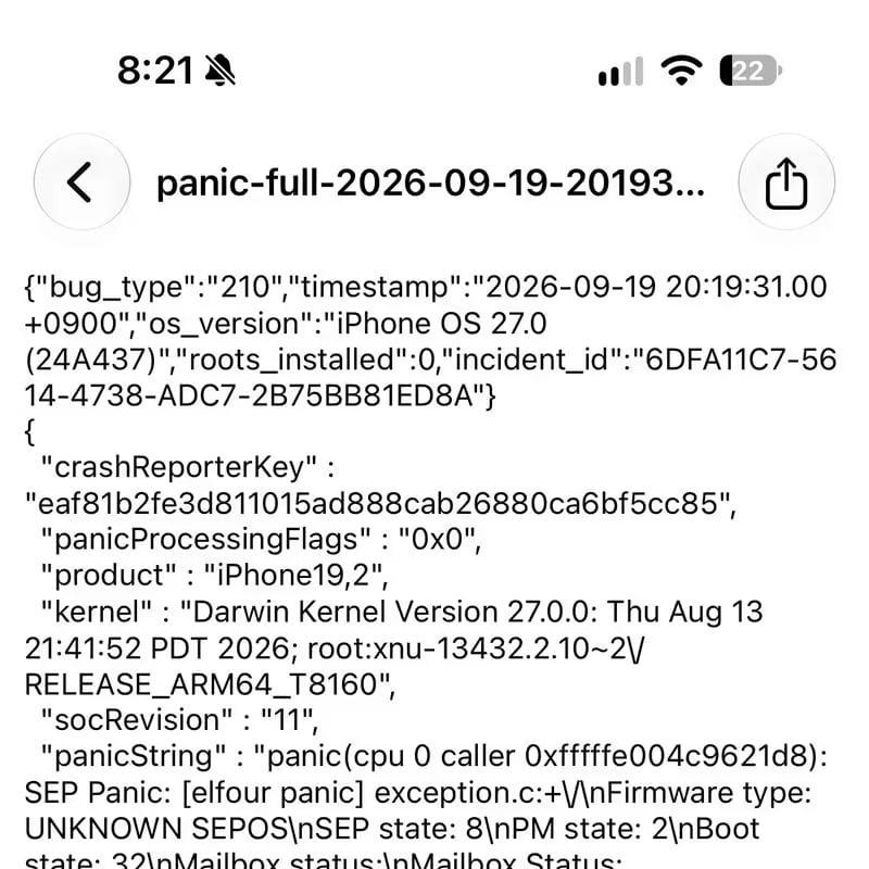 Financial News iPhone18 Pro 「panic-full」
