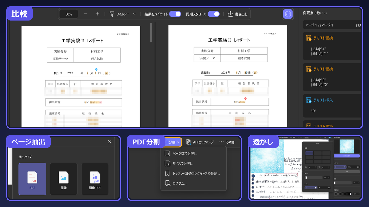 PDF編集の基本操作をまとめた画像