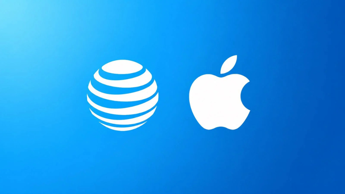 AT&TとAppleのロゴ