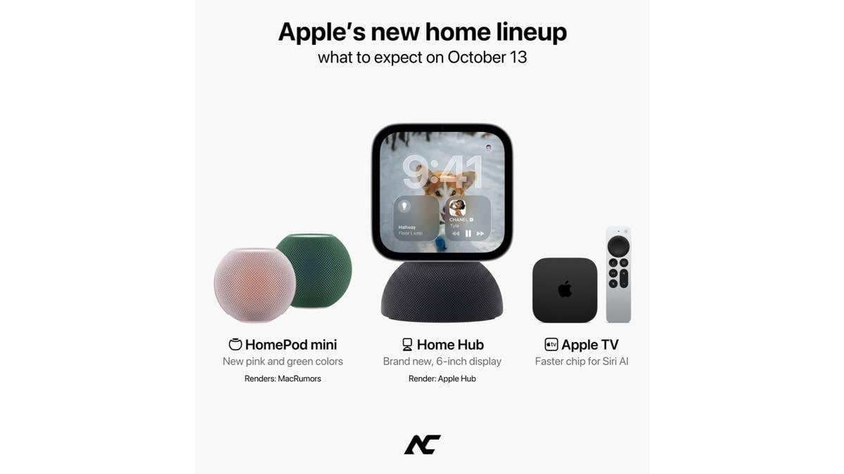Appleが10月14日に新製品発表イベントを開催しスマートホームハブなどが発表？