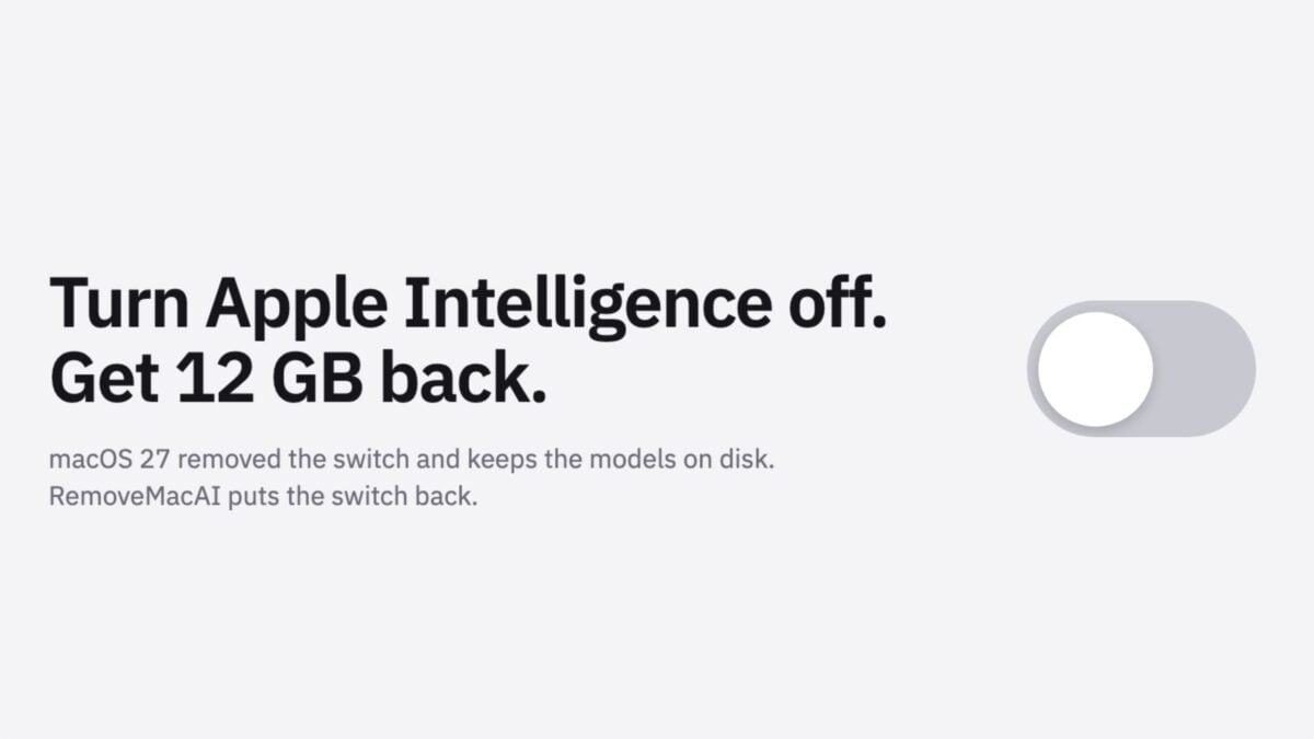 MacからAI機能を削除し12GB節約できるオープンソースツールが話題に
