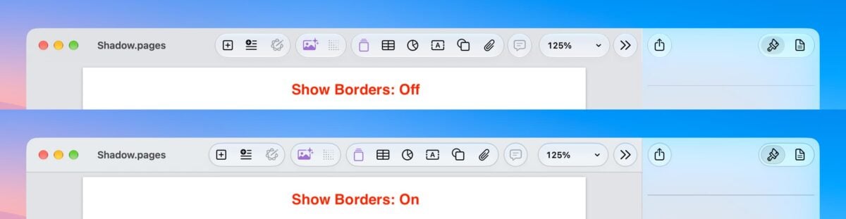 Mac 枠線を表示 比較