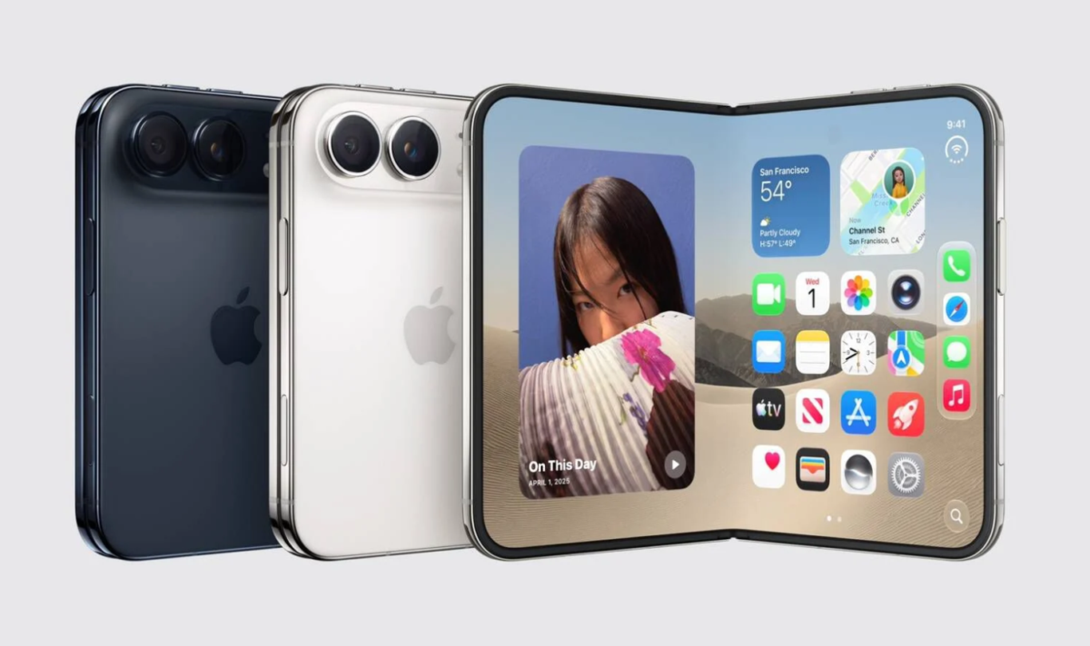 iPhone Duoの内画面常体と背面のカメラの画像